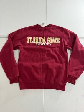 Florida State University Champion Sweatshirt Womens Small Maroon Crewneck